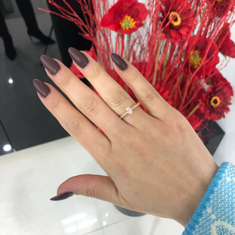 Cathedral Oval Cut Ring