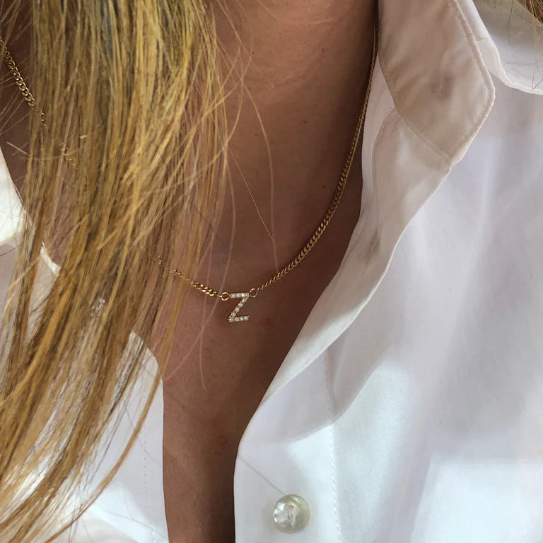 Curb Initial Necklace