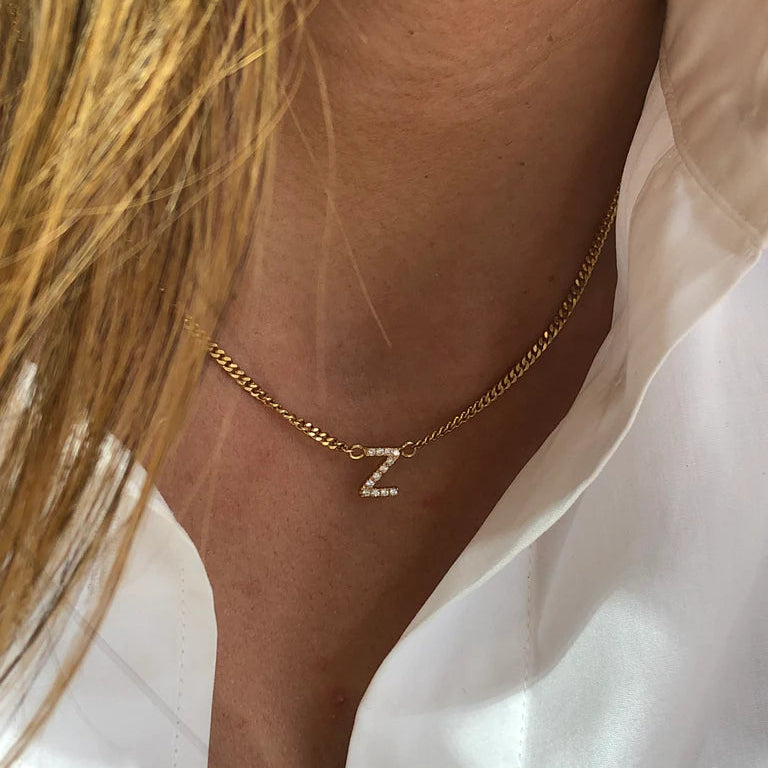 Curb Initial Necklace
