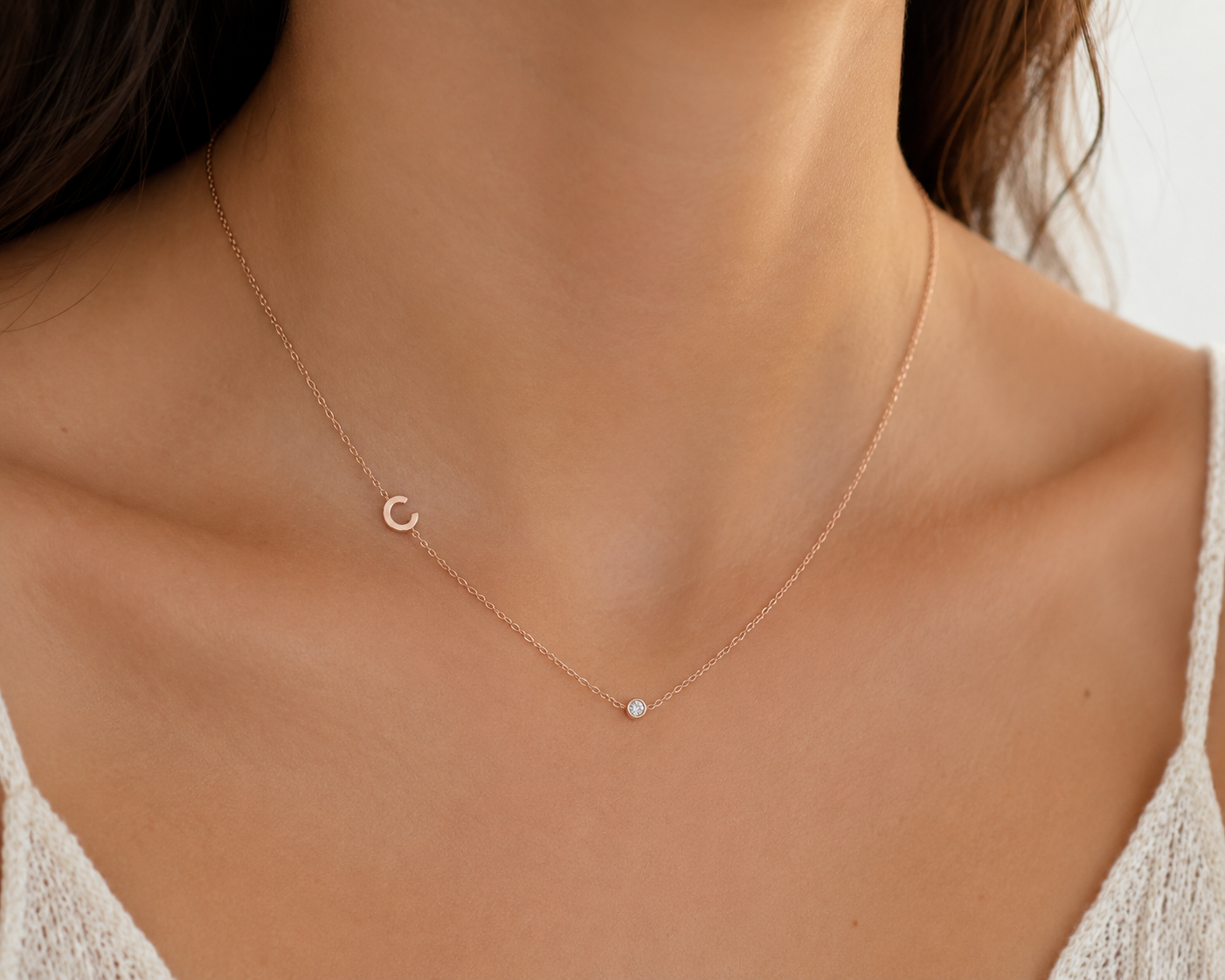 Side Initial Diamond Chain