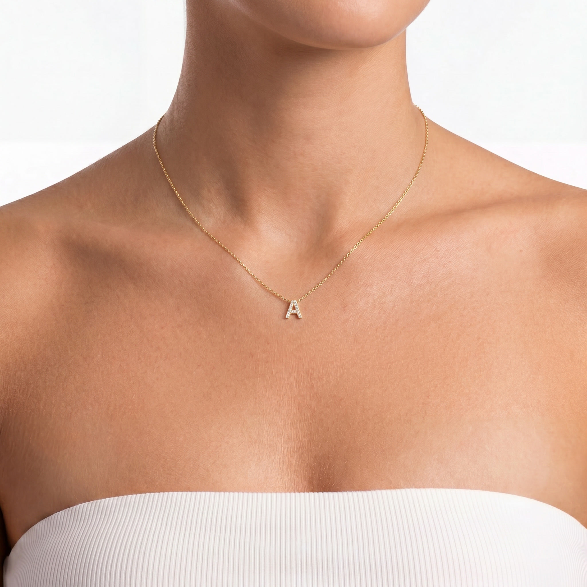 Mini Initial Pendant Necklace