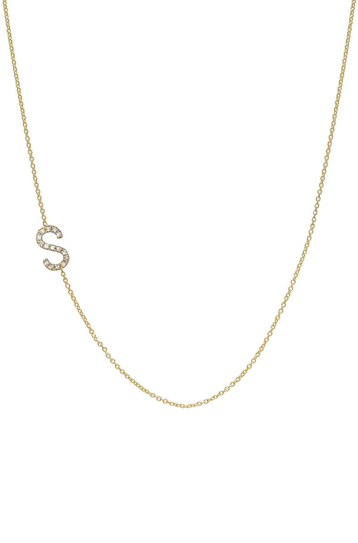 Sidewise Initial Necklace