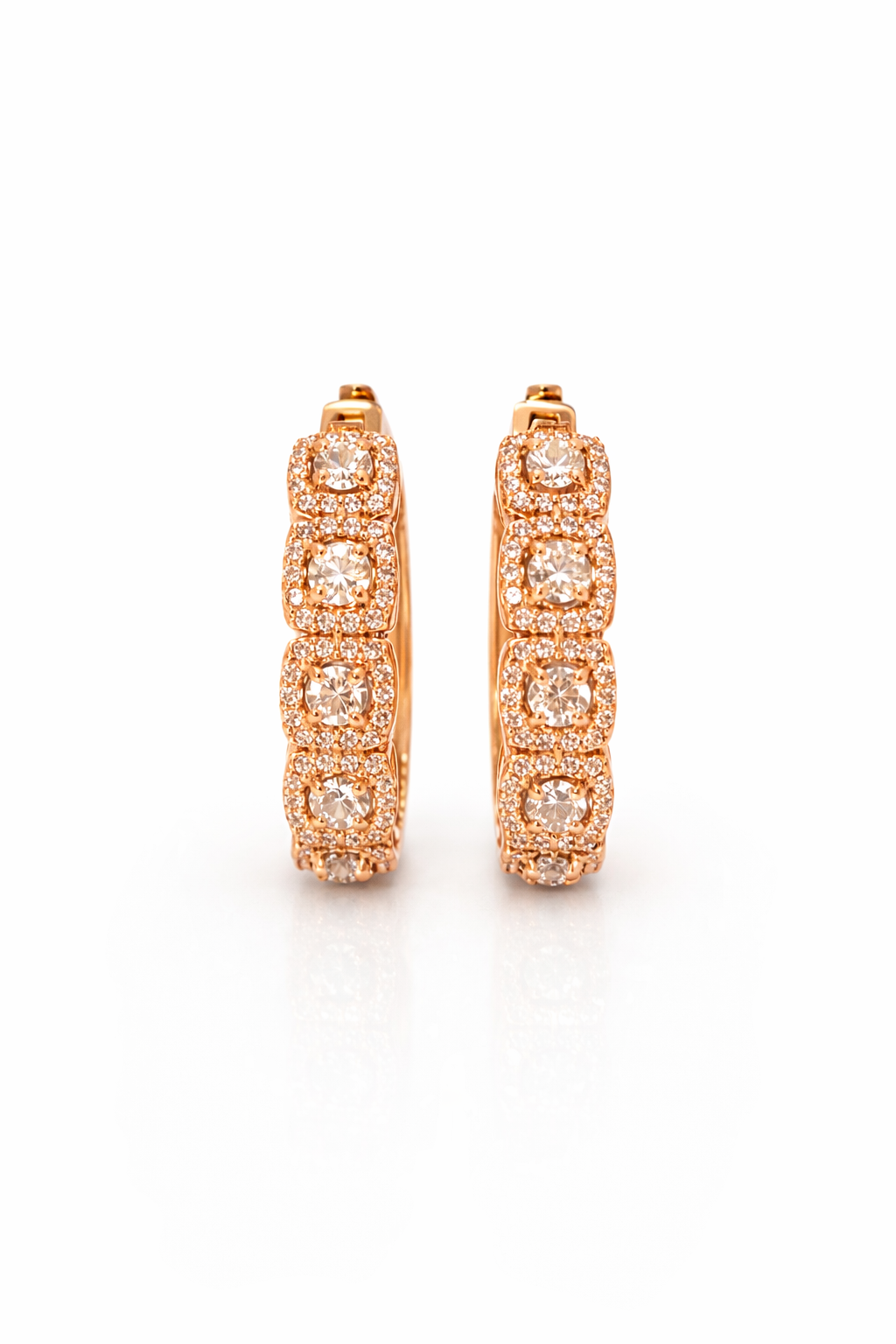 Square Diamond Hoops