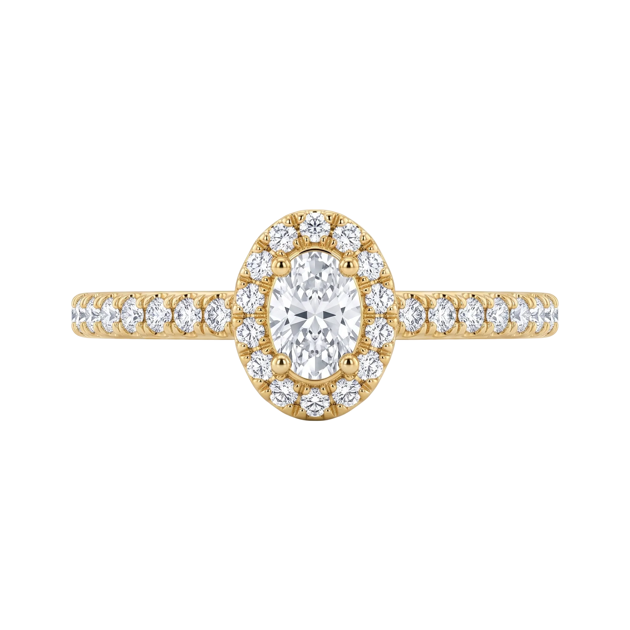 Petite Oval Halo Ring