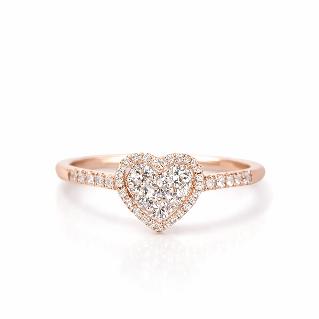 Heart Side Diamonds Ring