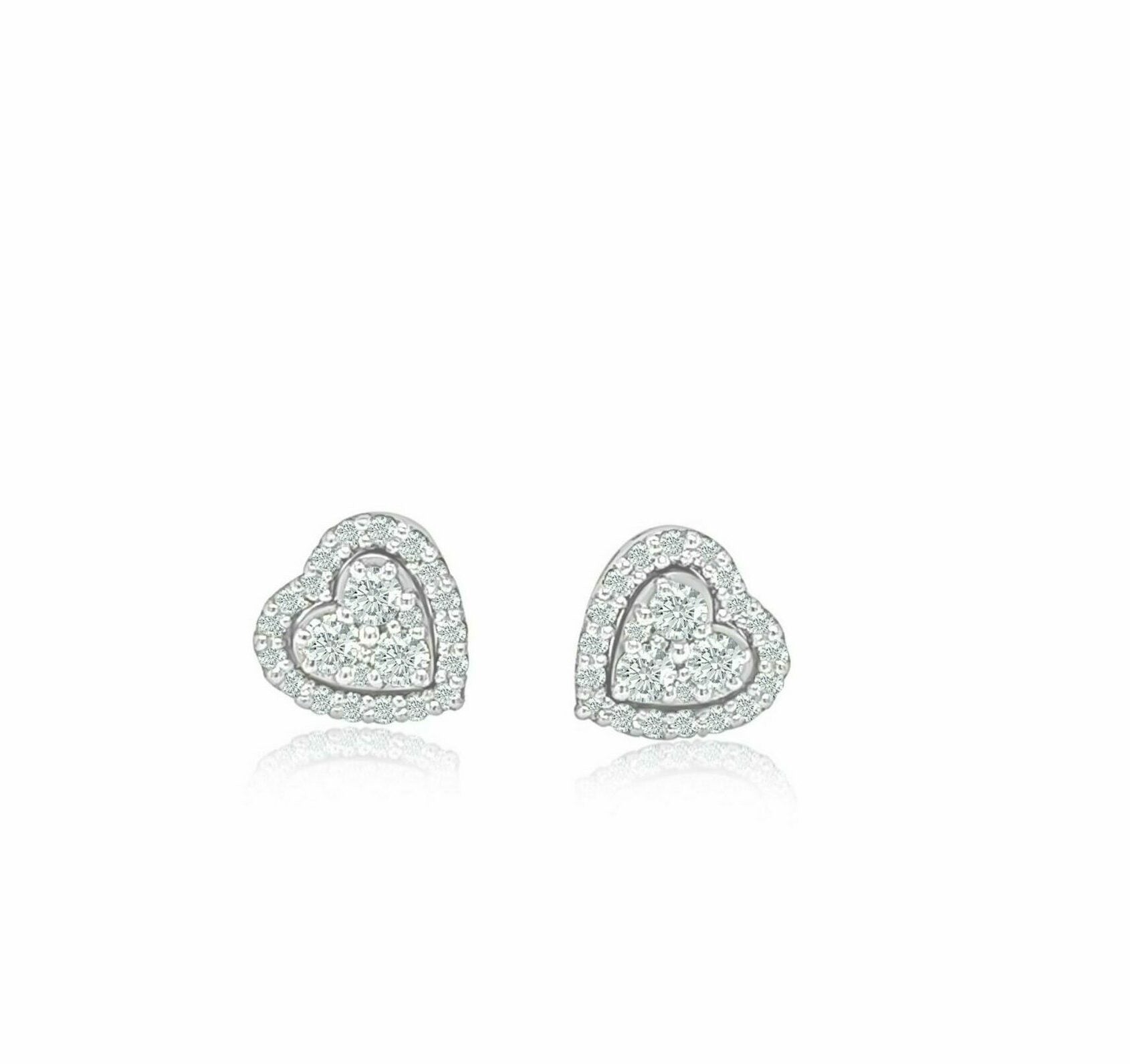 Halo Heart Studs