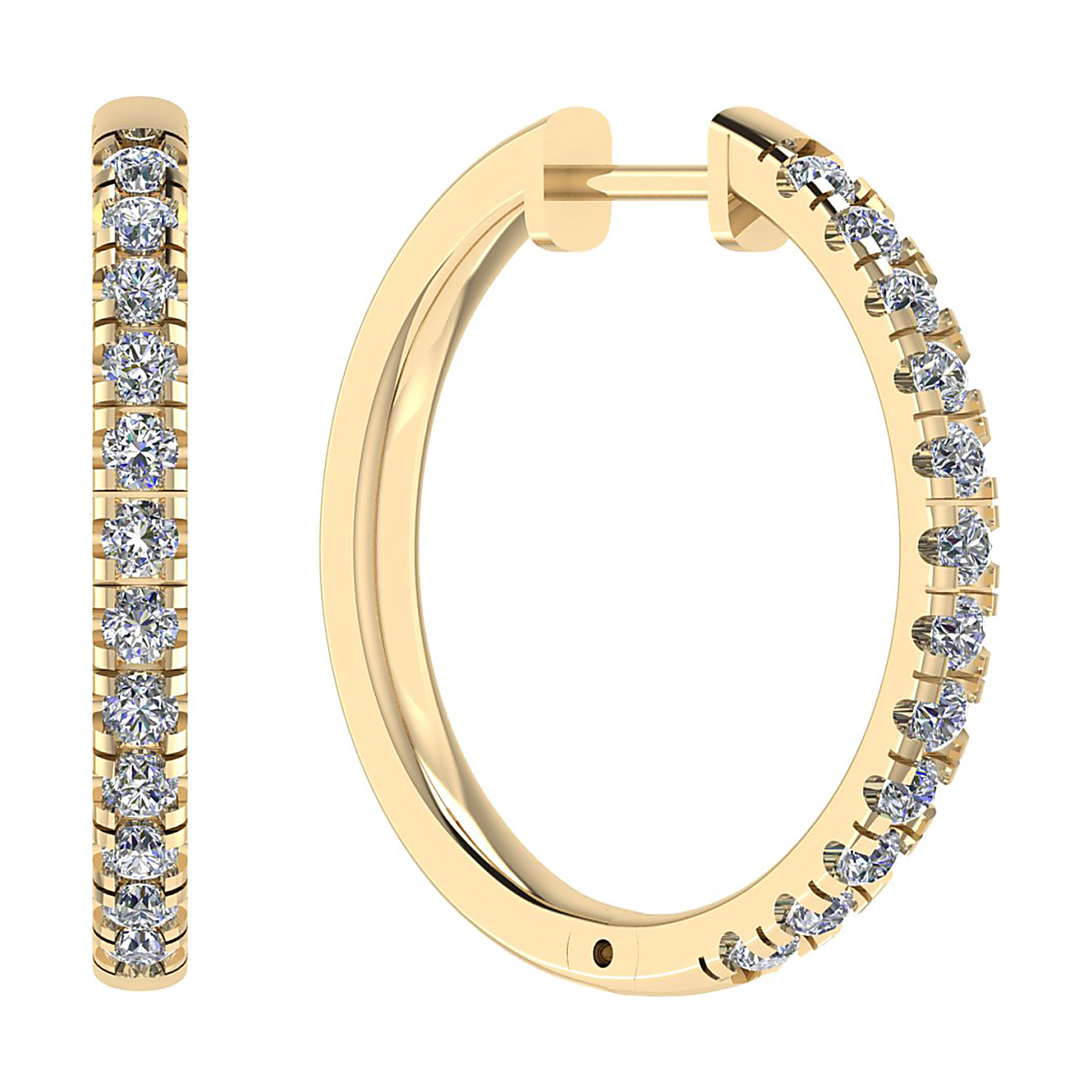 Diamond Hoop Earrings